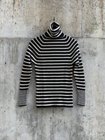 Load image into Gallery viewer, STRIPES RIB WHOLE GARMENT TURTLENECK PULLOVER | MULTIPLE COLOURWAYS
