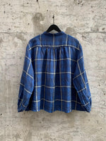 Load image into Gallery viewer, LINEN CHECK SHIRT | BLUE
