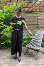 Load image into Gallery viewer, SHIRRED JUMPSUIT | BLACK
