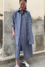 Load image into Gallery viewer, LINEN DUNGAREE SHIRT | MULTIPLE COLOURWAYS
