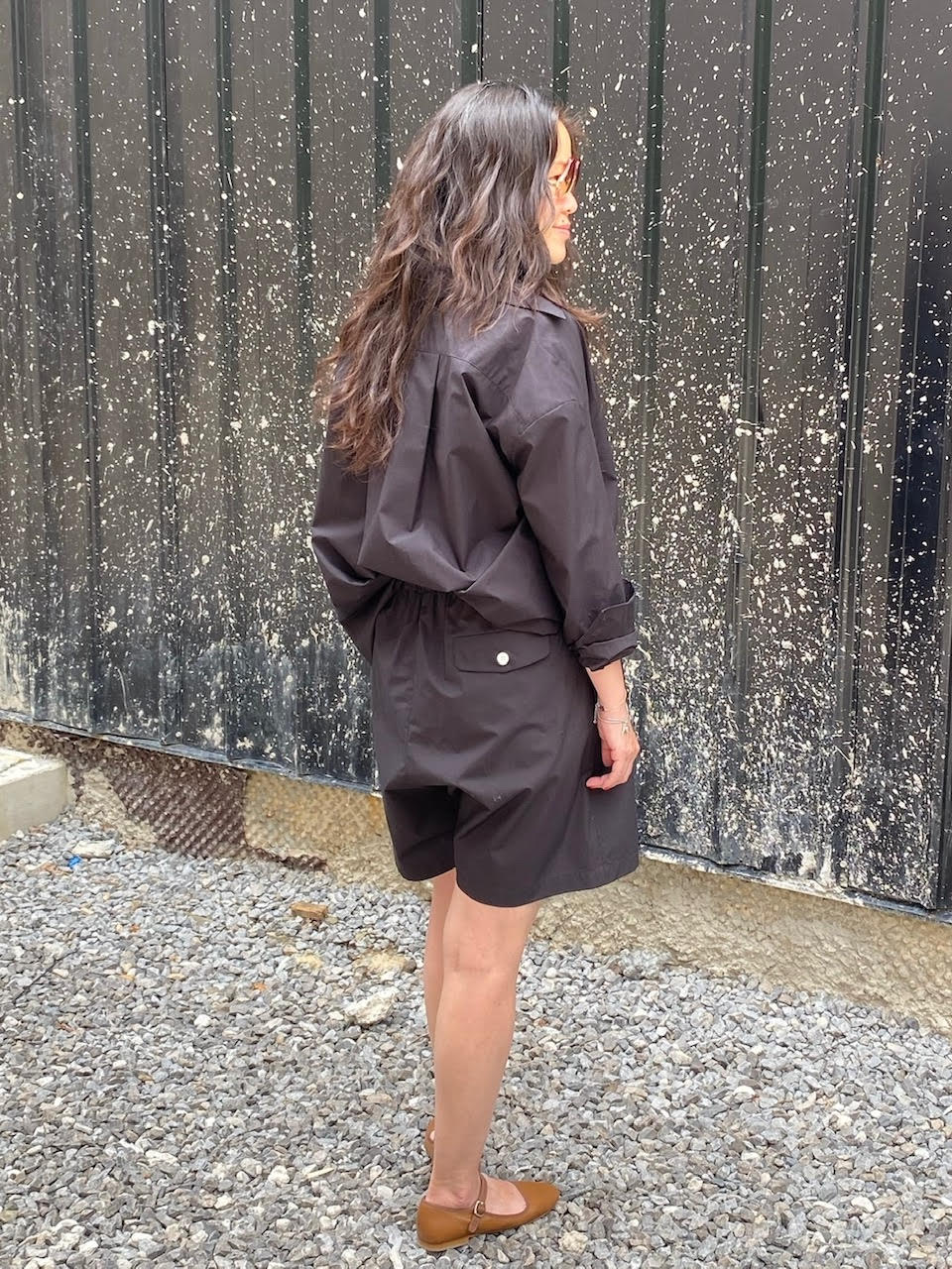 FRANCINE SHIRT | BLACK POPLIN