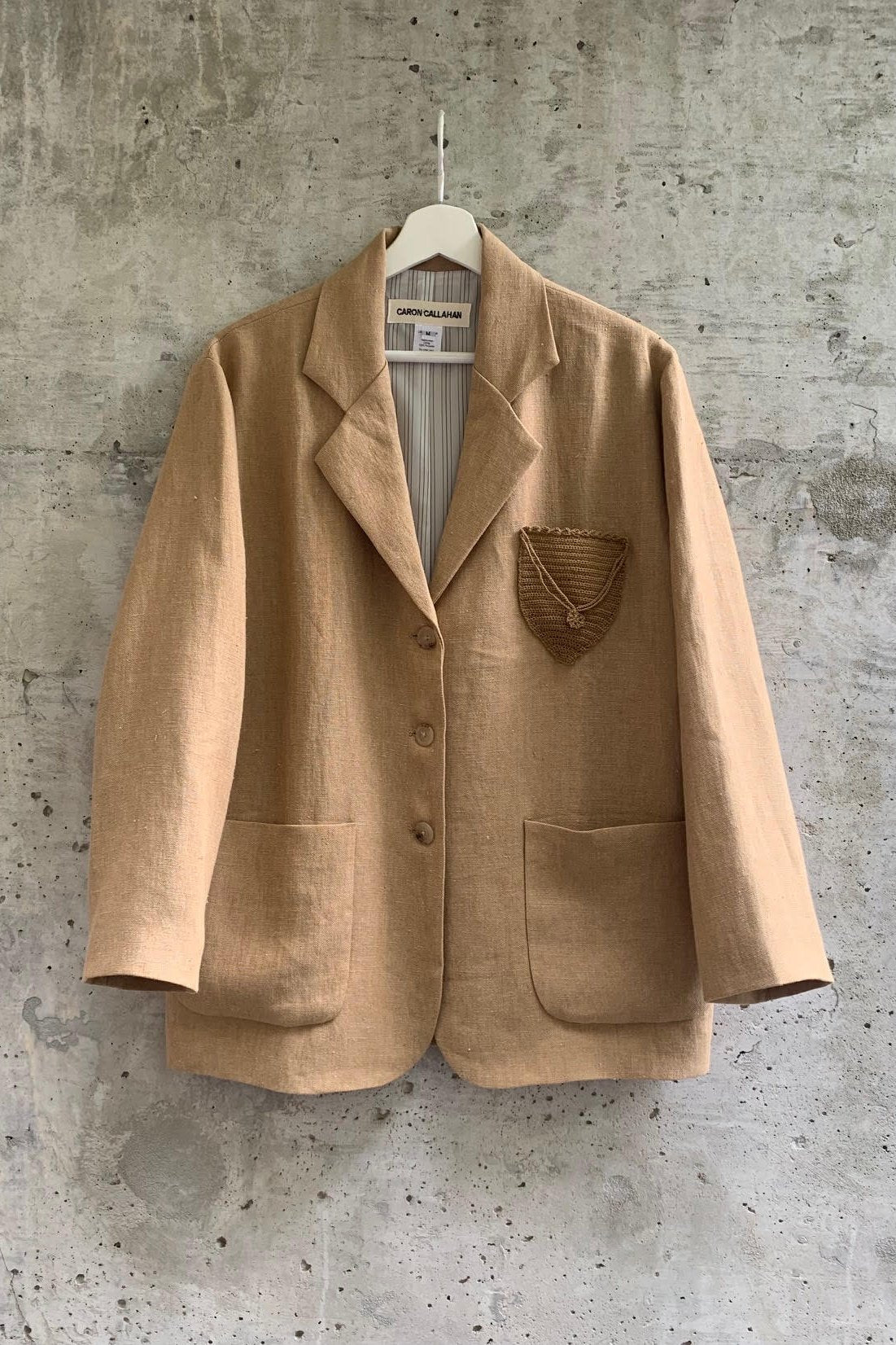 BECKETT JACKET | OCHRE LINEN SUITING