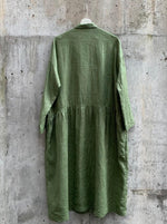 Load image into Gallery viewer, PIGMENT COLOUR LINEN DRESS | GREEN
