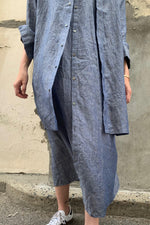 Load image into Gallery viewer, LINEN DUNGAREE SHIRT | MULTIPLE COLOURWAYS
