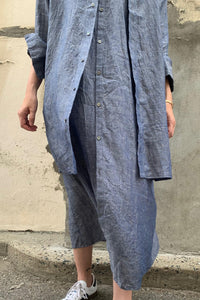 LINEN DUNGAREE SHIRT | MULTIPLE COLOURWAYS