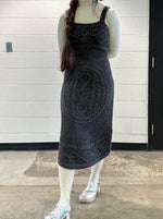 Load image into Gallery viewer, ROUND KNIT CABLE DRESS | CHARCOAL
