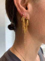 Load image into Gallery viewer, DOUBLE PIERCED 14K GOLD FILL EARRING

