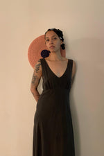 Load image into Gallery viewer, HAND DYED SILK TELMO DRESS | EUCALYPTUS
