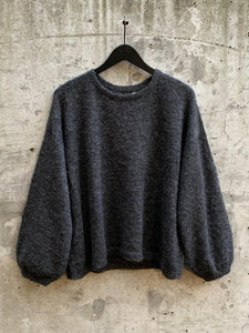 KNIT BOUCLE PULLOVER | CHARCOAL