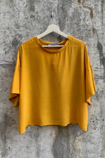 Load image into Gallery viewer, HAND DYED SILK T TOP | GOLD
