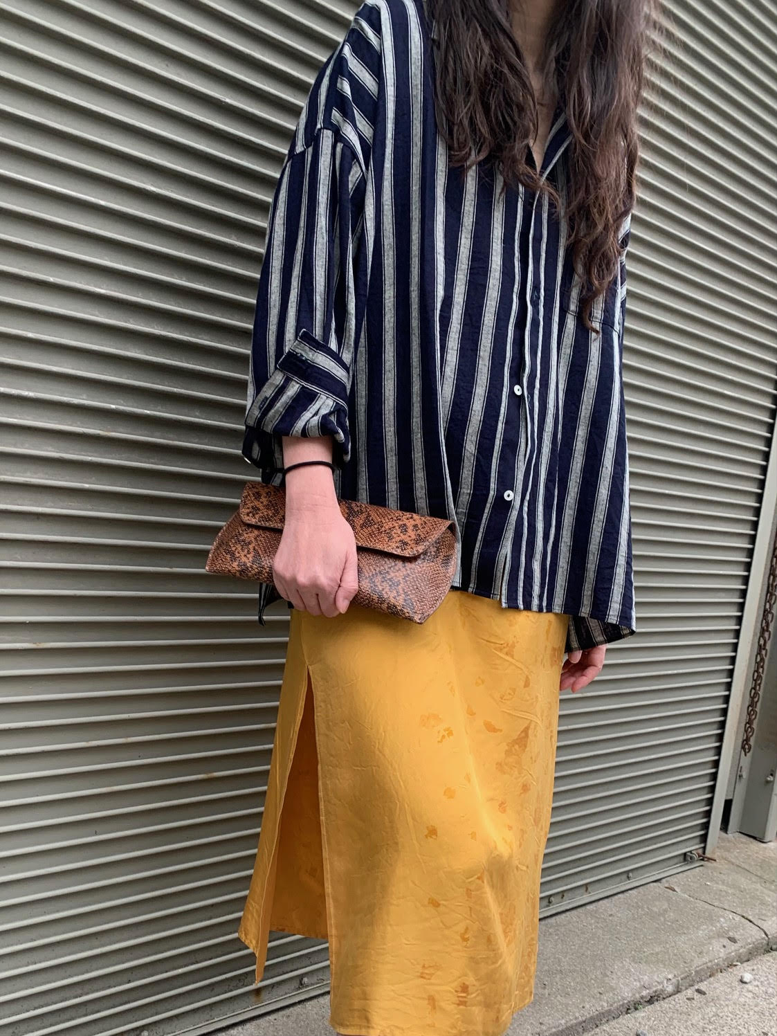HAND DYED SILK SLIP DRESS | GOLD