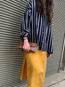HAND DYED SILK SLIP DRESS | GOLD