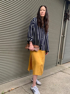 HAND DYED SILK SLIP DRESS | GOLD