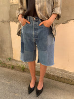 Load image into Gallery viewer, MADRAS SHORT REWORK | VINTAGE INDIGO
