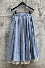 Load image into Gallery viewer, DOBBY STRIPES SKIRT | BLUE

