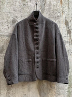 Load image into Gallery viewer, WOOL GAUZE HOUNDSTOOTH JACKET | MOCHA
