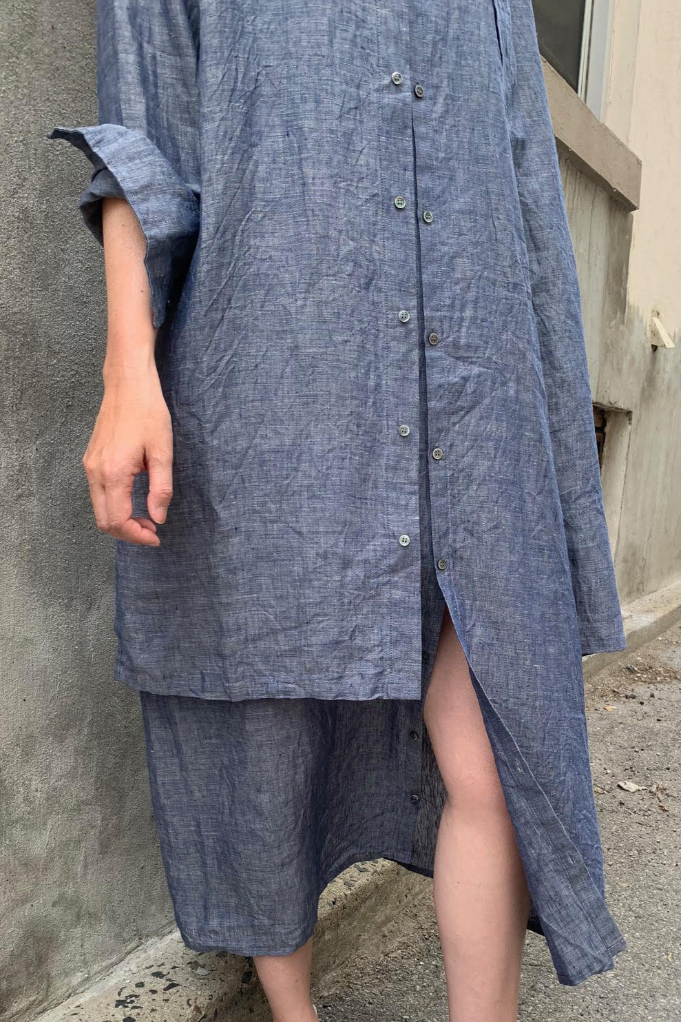 LINEN DUNGAREE DRESS | MULTIPLE COLOURWAYS
