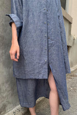 Load image into Gallery viewer, LINEN DUNGAREE DRESS | MULTIPLE COLOURWAYS
