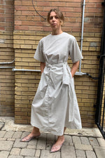 Load image into Gallery viewer, COTTON SILK BROADCLOTH WRAPPED DRESS | MULTIPLE COLOURWAYS
