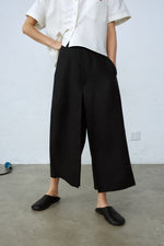 Load image into Gallery viewer, SKIRT LINEN PANTS | BLACK
