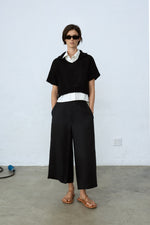 Load image into Gallery viewer, SKIRT LINEN PANTS | BLACK
